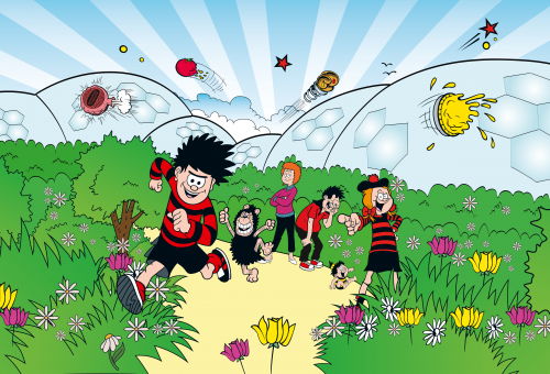 Beano characters at the Eden Project cartoon